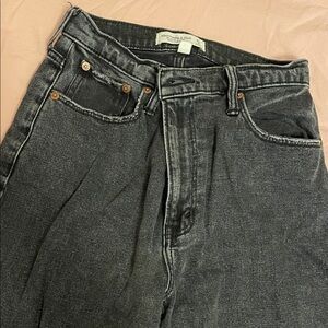 Abercrombie & Fitch Women’s Black Washed, Relaxed Jeans